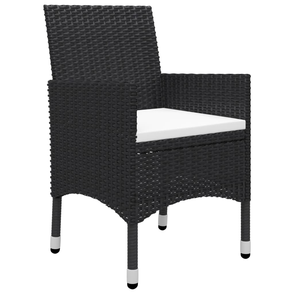 vidaXL Set mobilier de grădină, 5 piese, negru vidaXL Set mobilier de grădină, 5 piese, negru