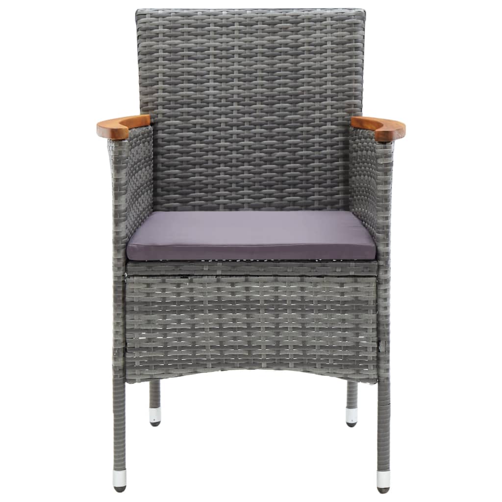 vidaXL Set mobilier de grădină, 3 piese, gri vidaXL Set mobilier de grădină, 3 piese, gri