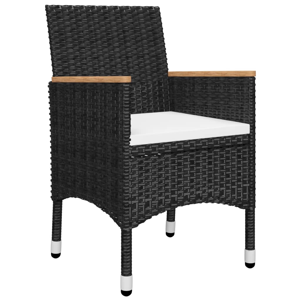 vidaXL Set mobilier de grădină, 5 piese, negru vidaXL Set mobilier de grădină, 5 piese, negru