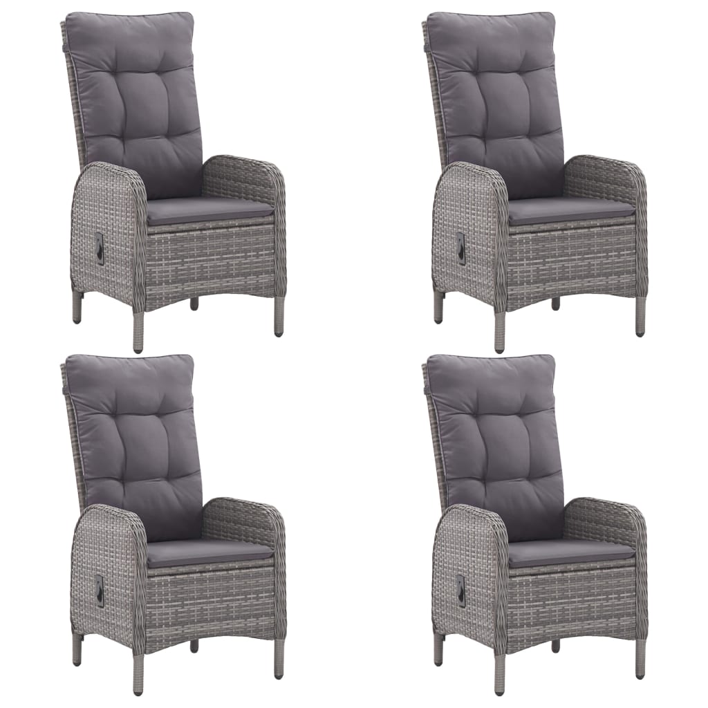 vidaXL Set mobilier de grădină, 5 piese, gri