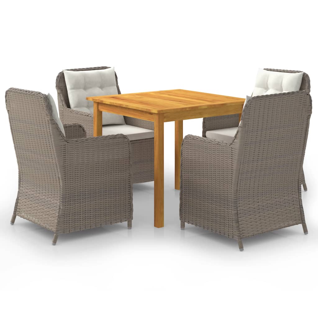 vidaXL Set mobilier de grădină, 5 piese, maro vidaXL Set mobilier de grădină, 5 piese, maro