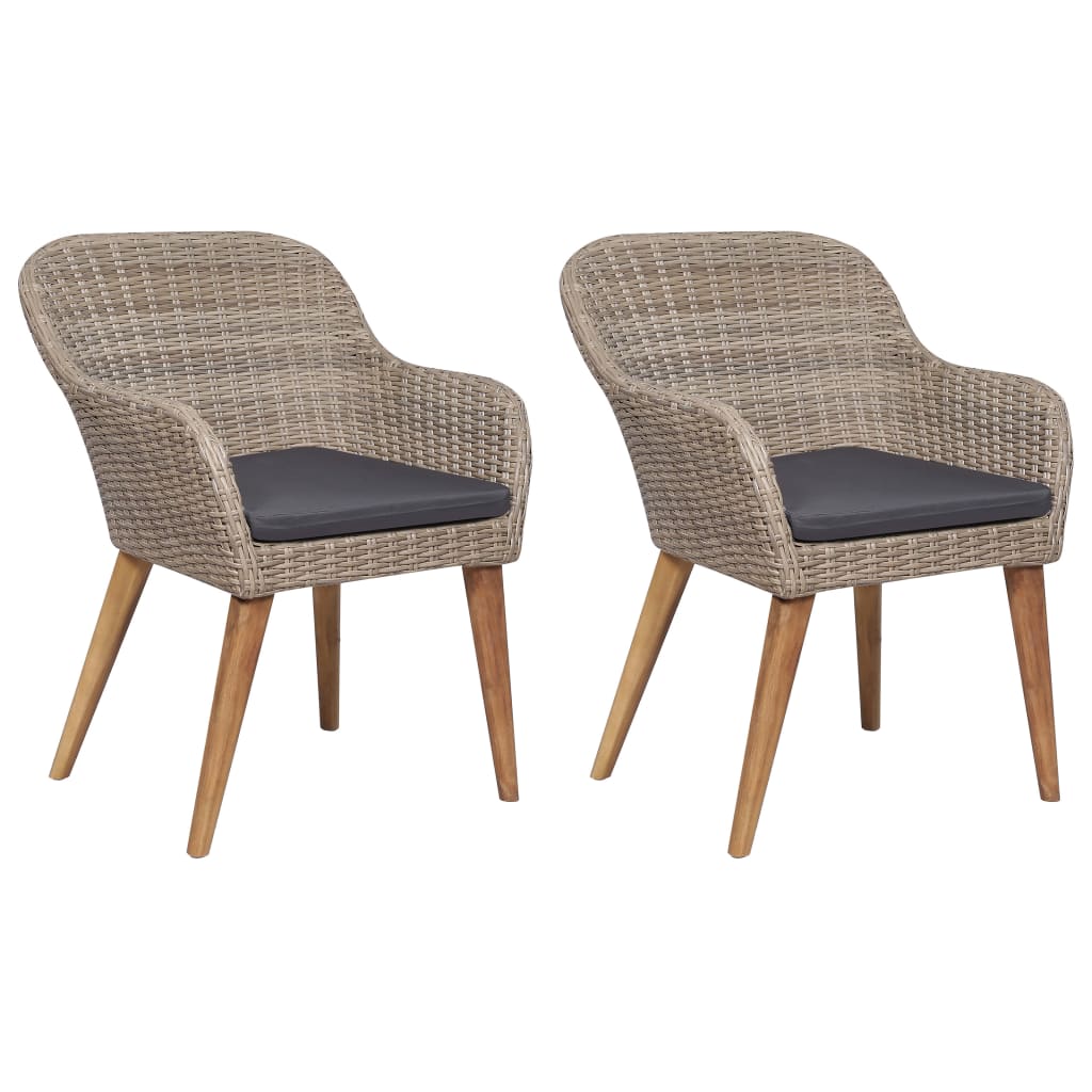 vidaXL Set mobilier de grădină, 3 piese, maro vidaXL Set mobilier de grădină, 3 piese, maro