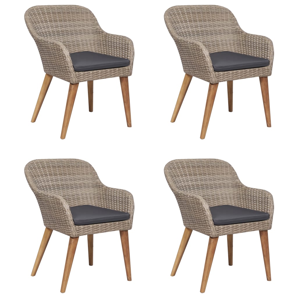 vidaXL Set mobilier de grădină, 5 piese, maro vidaXL Set mobilier de grădină, 5 piese, maro