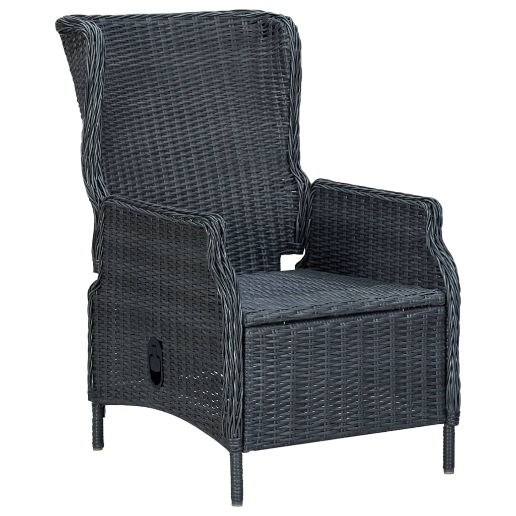 vidaXL Set mobilier pentru grădină, 3 piese, gri închis