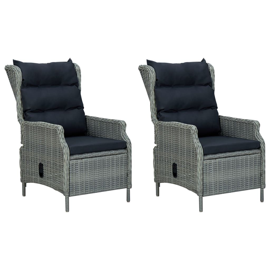 vidaXL Set mobilier pentru grădină, 3 piese, gri deschis