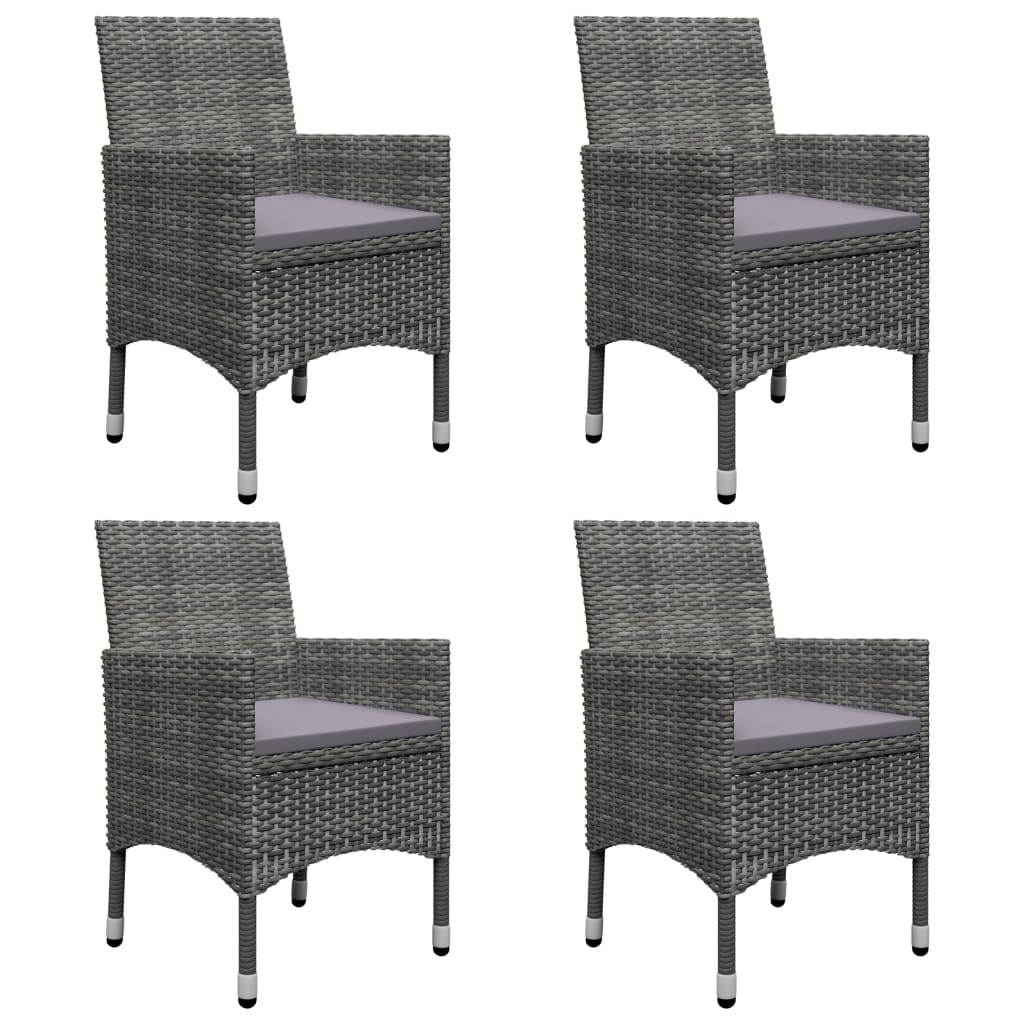 vidaXL Set mobilier de grădină, 5 piese, gri vidaXL Set mobilier de grădină, 5 piese, gri