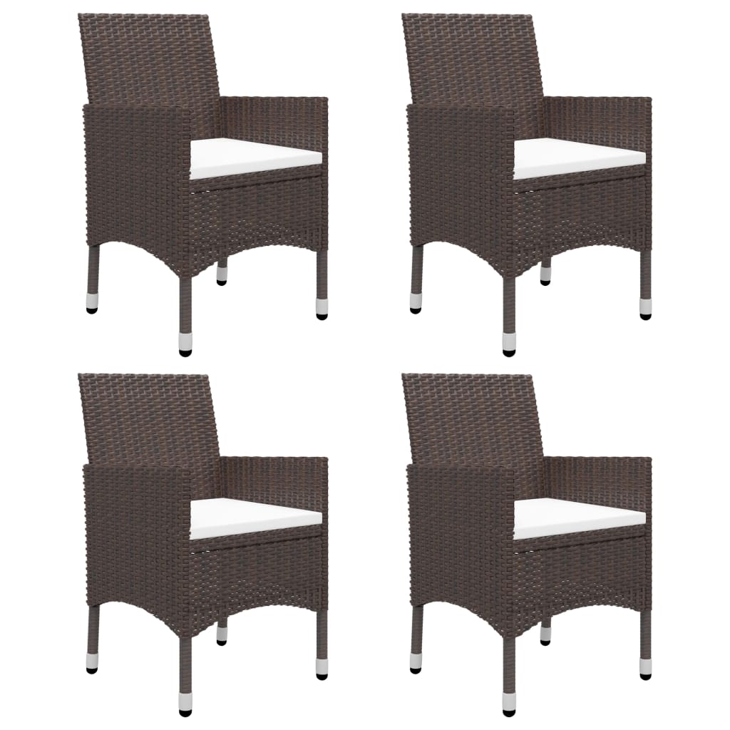 vidaXL Set mobilier de grădină, 5 piese, maro vidaXL Set mobilier de grădină, 5 piese, maro