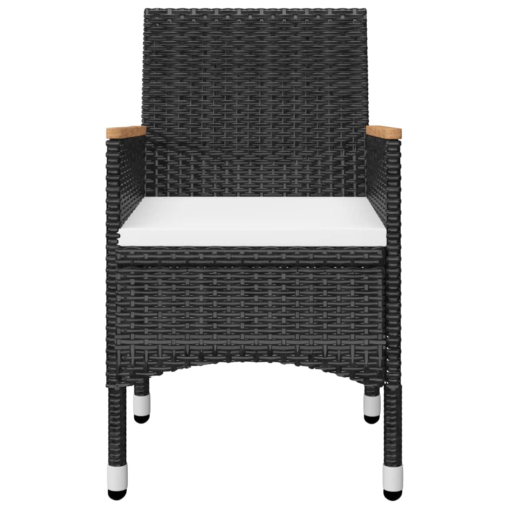 vidaXL Set mobilier de grădină, 5 piese, negru vidaXL Set mobilier de grădină, 5 piese, negru