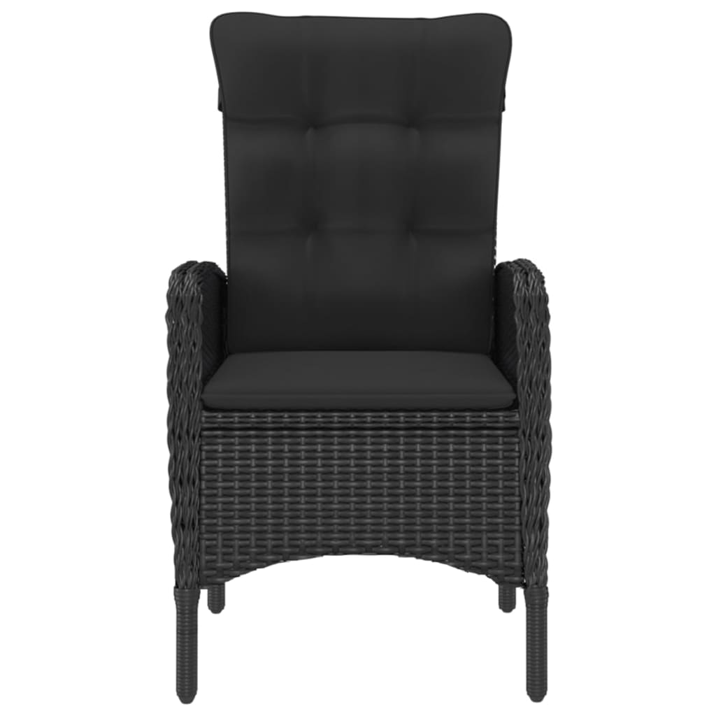 vidaXL Set mobilier de grădină, 5 piese, negru vidaXL Set mobilier de grădină, 5 piese, negru