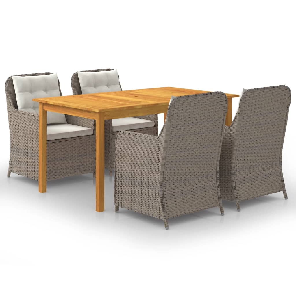 vidaXL Set mobilier de grădină, 5 piese, maro vidaXL Set mobilier de grădină, 5 piese, maro