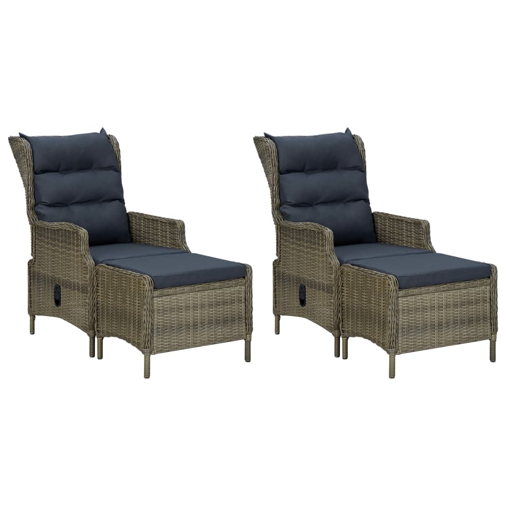 vidaXL Set mobilier de grădină, 7 piese, maro