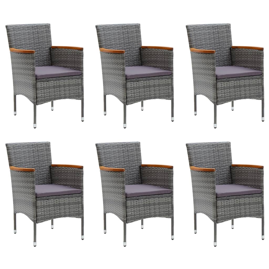 vidaXL Set mobilier de grădină, 11 piese, gri vidaXL Set mobilier de grădină, 11 piese, gri