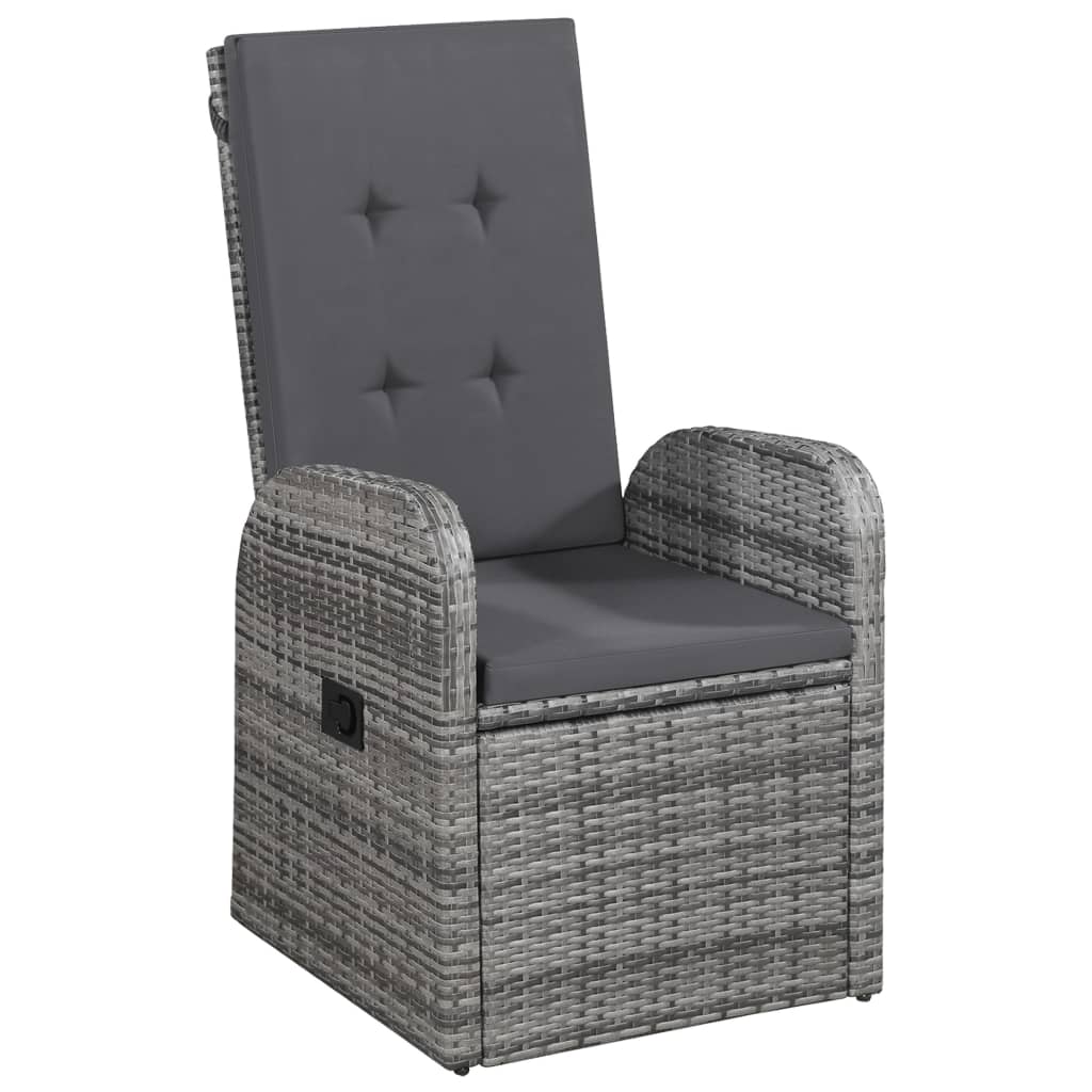 vidaXL Set mobilier pentru grădină, 7 piese, gri vidaXL Set mobilier pentru grădină, 7 piese, gri