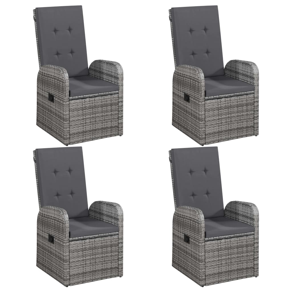 vidaXL Set mobilier de grădină, 7 piese, gri