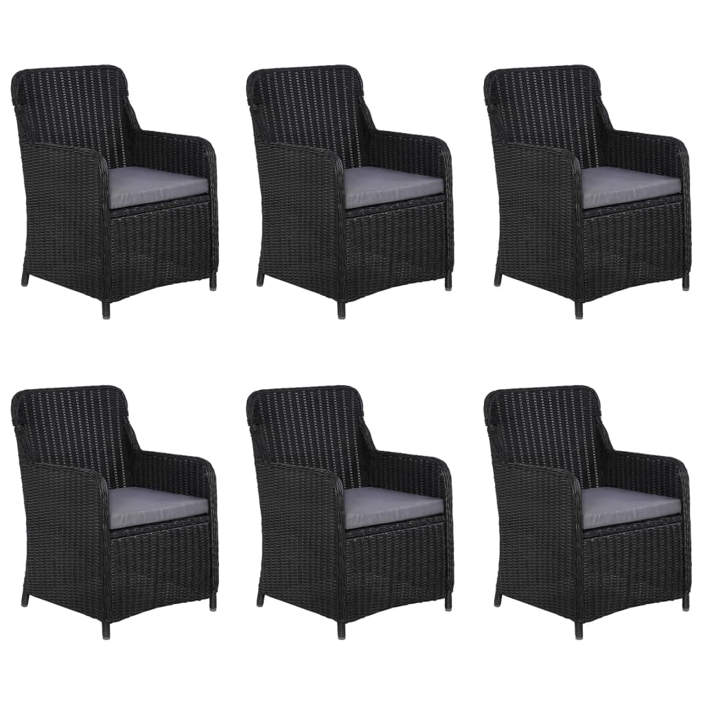 vidaXL Set mobilier pentru grădină, 9 piese, negru vidaXL Set mobilier pentru grădină, 9 piese, negru