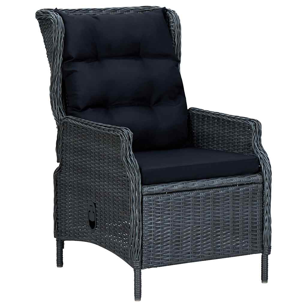 vidaXL Set mobilier de grădină, 9 piese, gri închis vidaXL Set mobilier de grădină, 9 piese, gri închis