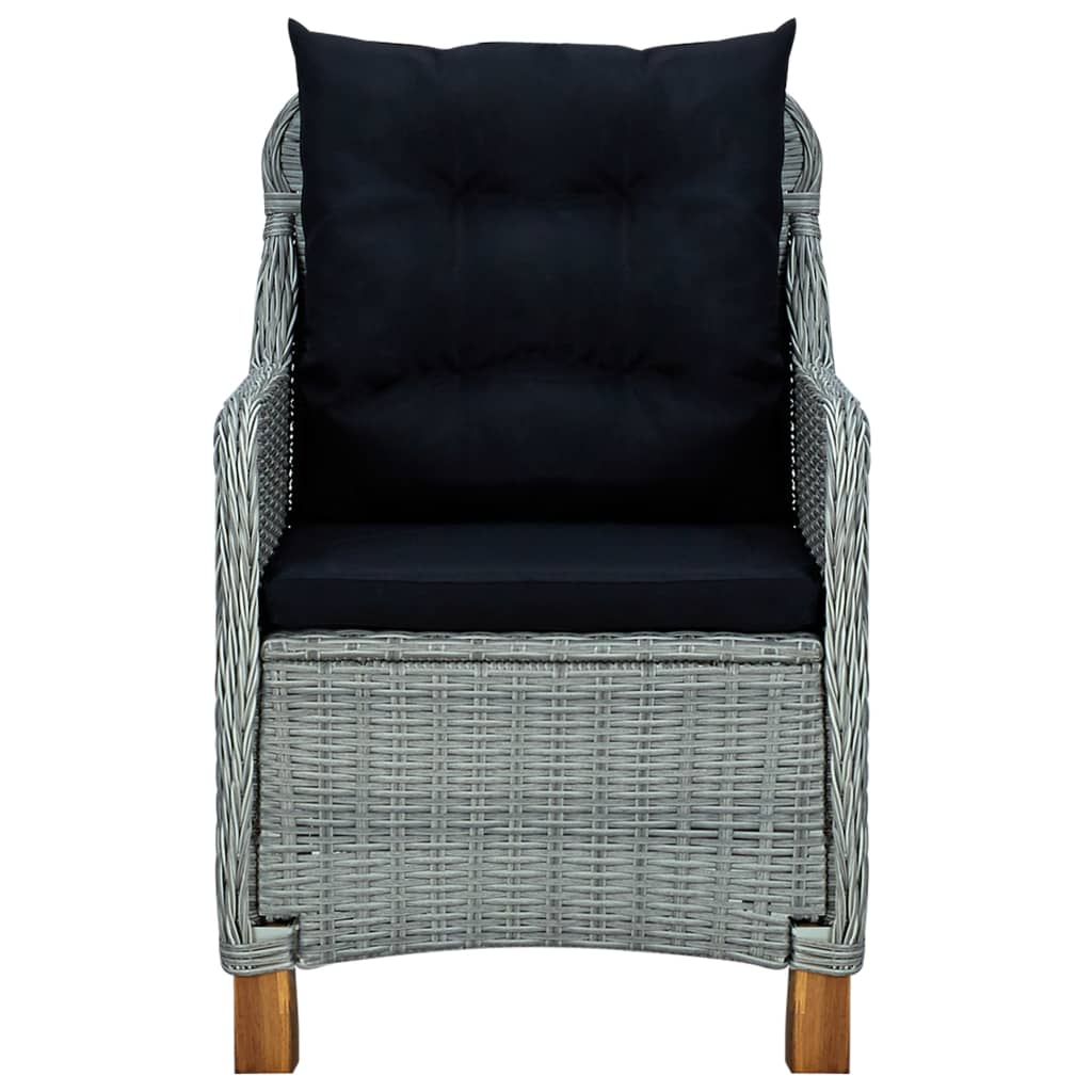 vidaXL Set mobilier de grădină, 9 piese, gri deschis vidaXL Set mobilier de grădină, 9 piese, gri deschis