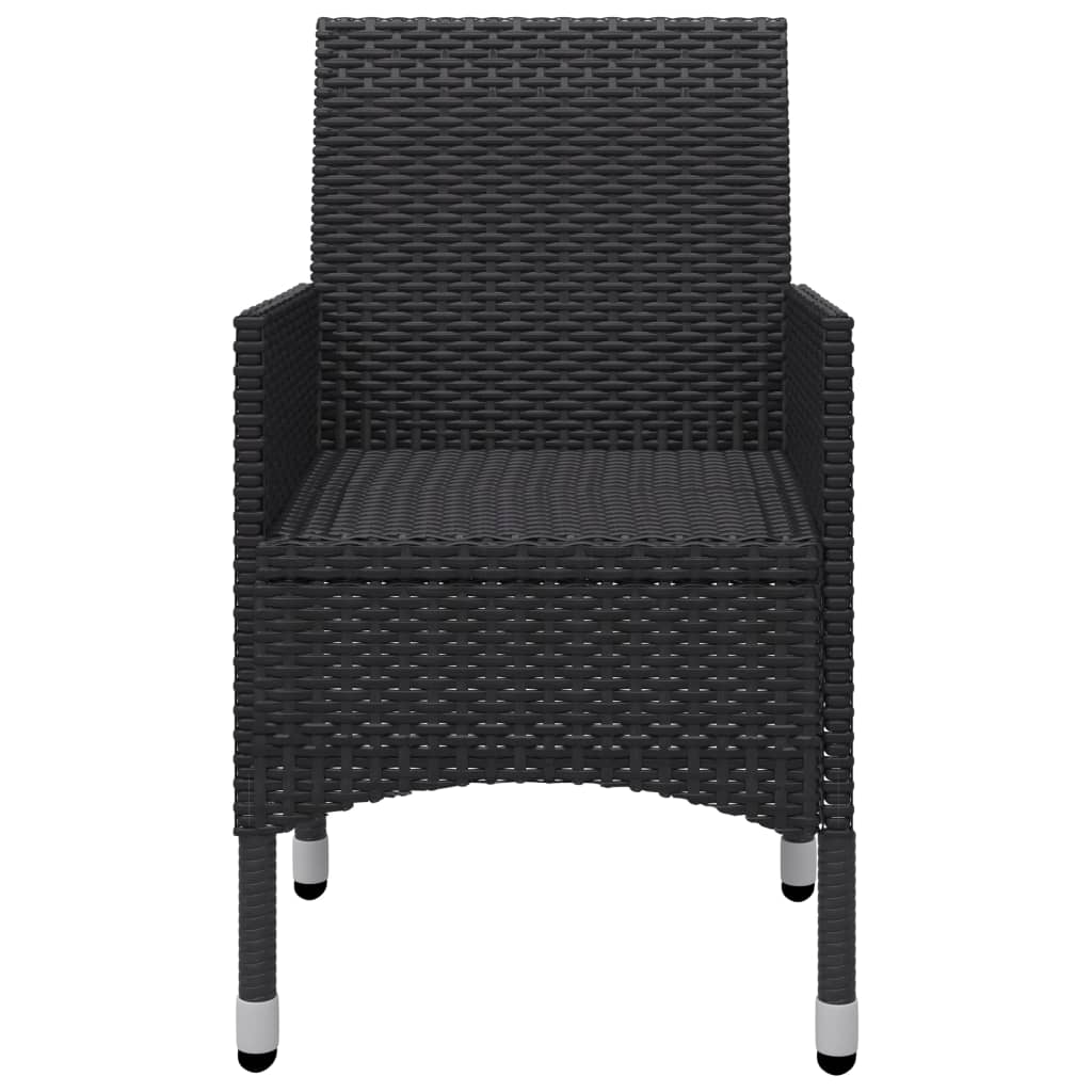 vidaXL Set mobilier de grădină, 5 piese, negru vidaXL Set mobilier de grădină, 5 piese, negru