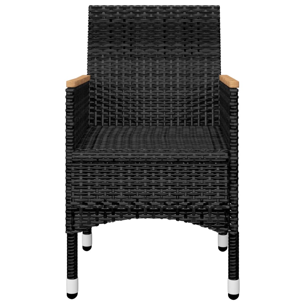 vidaXL Set mobilier de grădină, 5 piese, negru
