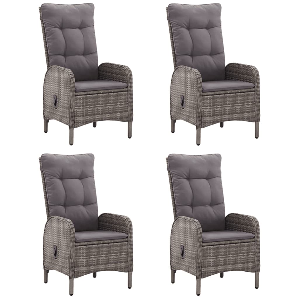 vidaXL Set mobilier pentru grădină, 5 piese, gri vidaXL Set mobilier pentru grădină, 5 piese, gri