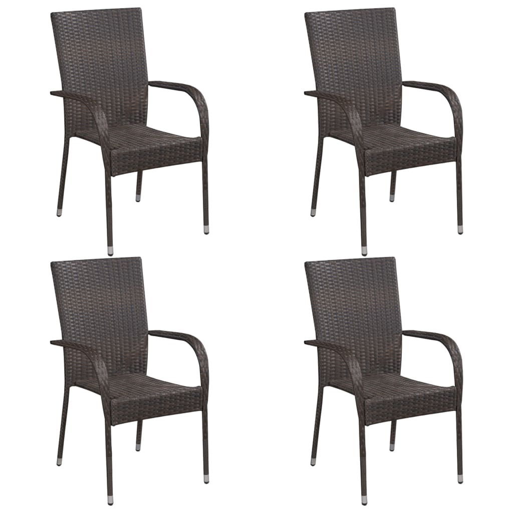 vidaXL Set mobilier de grădină, 5 piese, maro vidaXL Set mobilier de grădină, 5 piese, maro