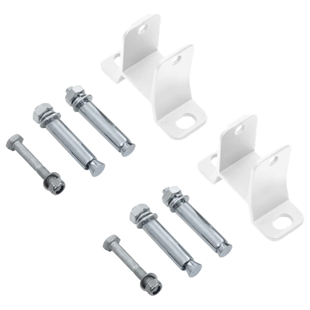 vidaXL Copertină retractabilă manual LED, albastru și alb, 400x300 cm