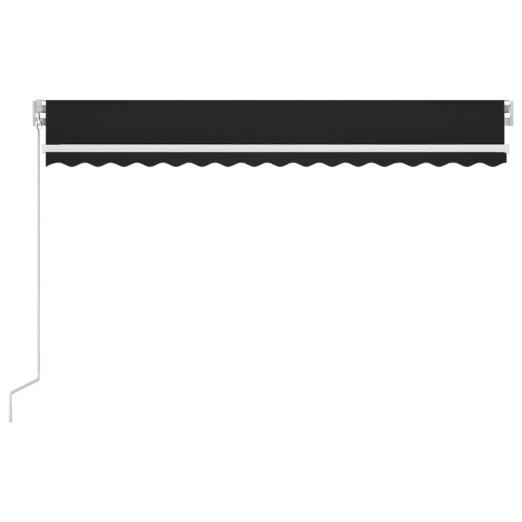 vidaXL Copertină retractabilă manual cu LED, antracit, 400x300 cm