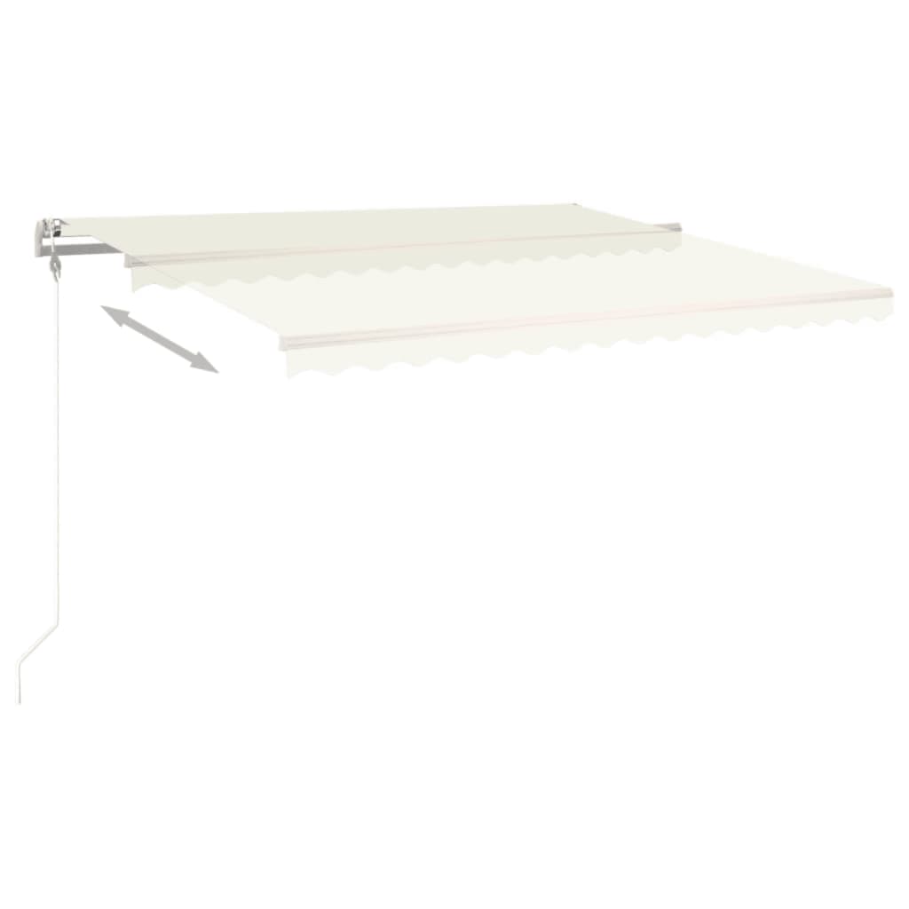 vidaXL Copertină retractabilă automat, crem, 450x300 cm