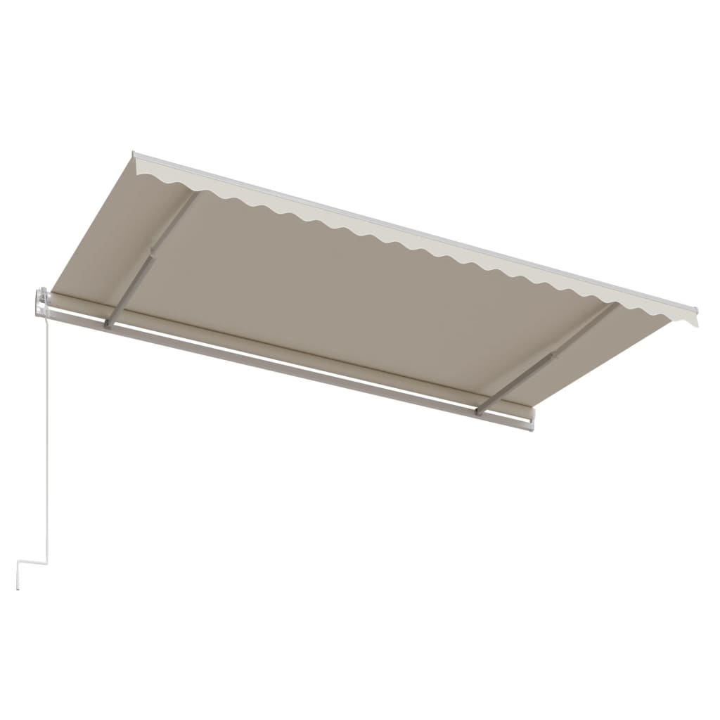 vidaXL Copertină retractabilă automat, crem, 500x300 cm