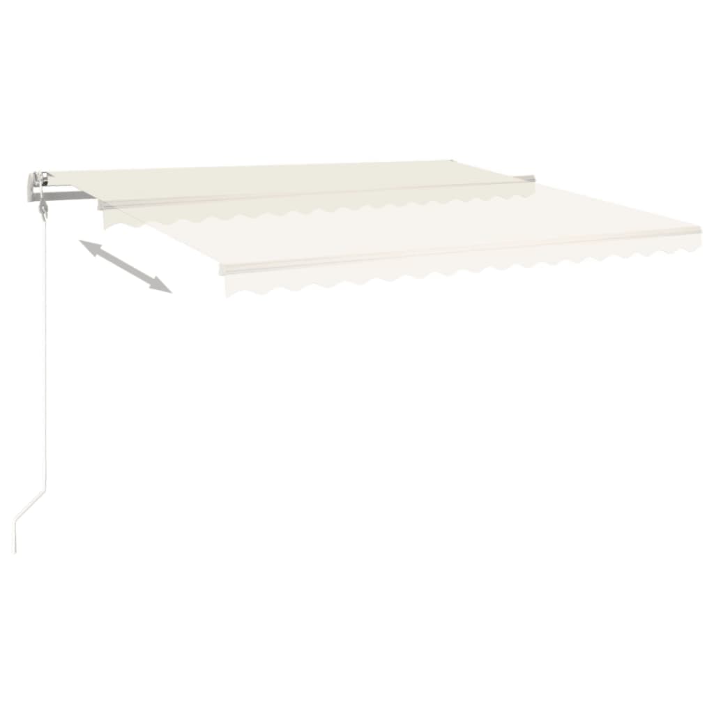 vidaXL Copertină retractabilă automat, crem, 450x350 cm