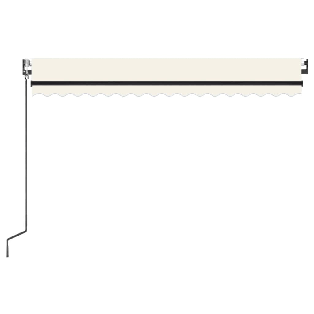 vidaXL Copertină retractabilă automat, crem, 450x300 cm