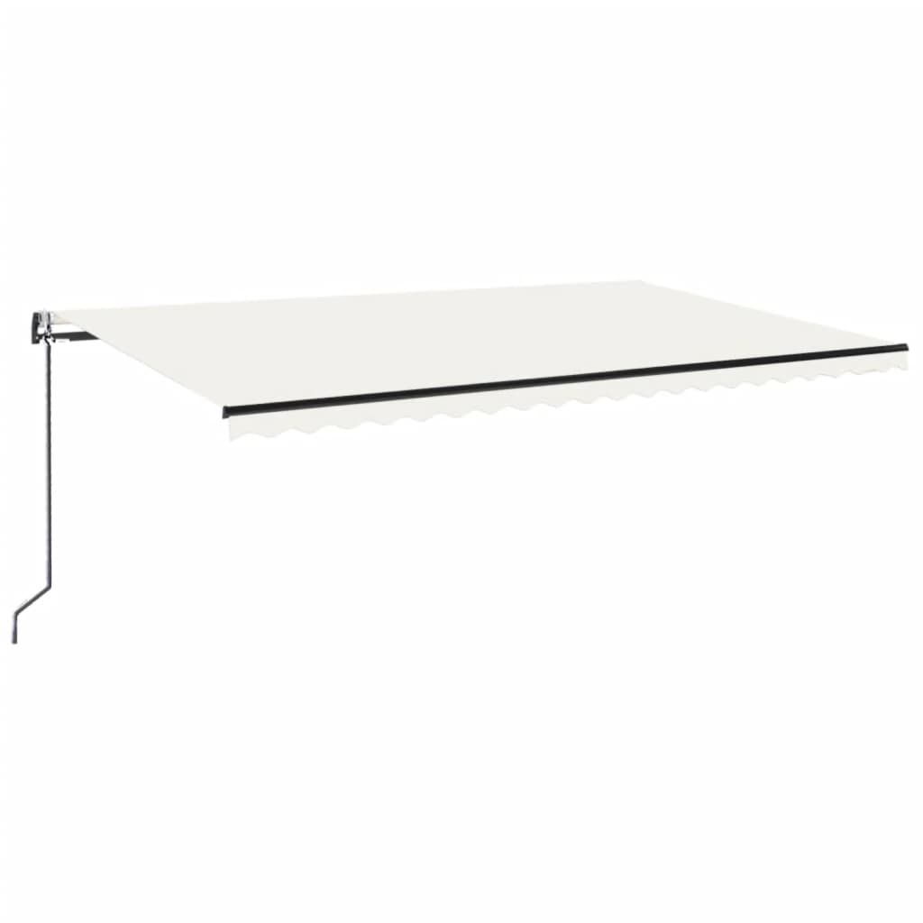 vidaXL Copertină automată cu senzor vânt & LED, crem, 500x300 cm vidaXL Copertină automată cu senzor vânt & LED, crem, 500x300 cm