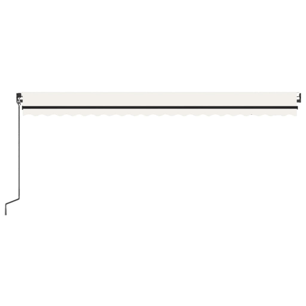 vidaXL Copertină automată cu senzor vânt & LED, crem, 500x300 cm vidaXL Copertină automată cu senzor vânt & LED, crem, 500x300 cm