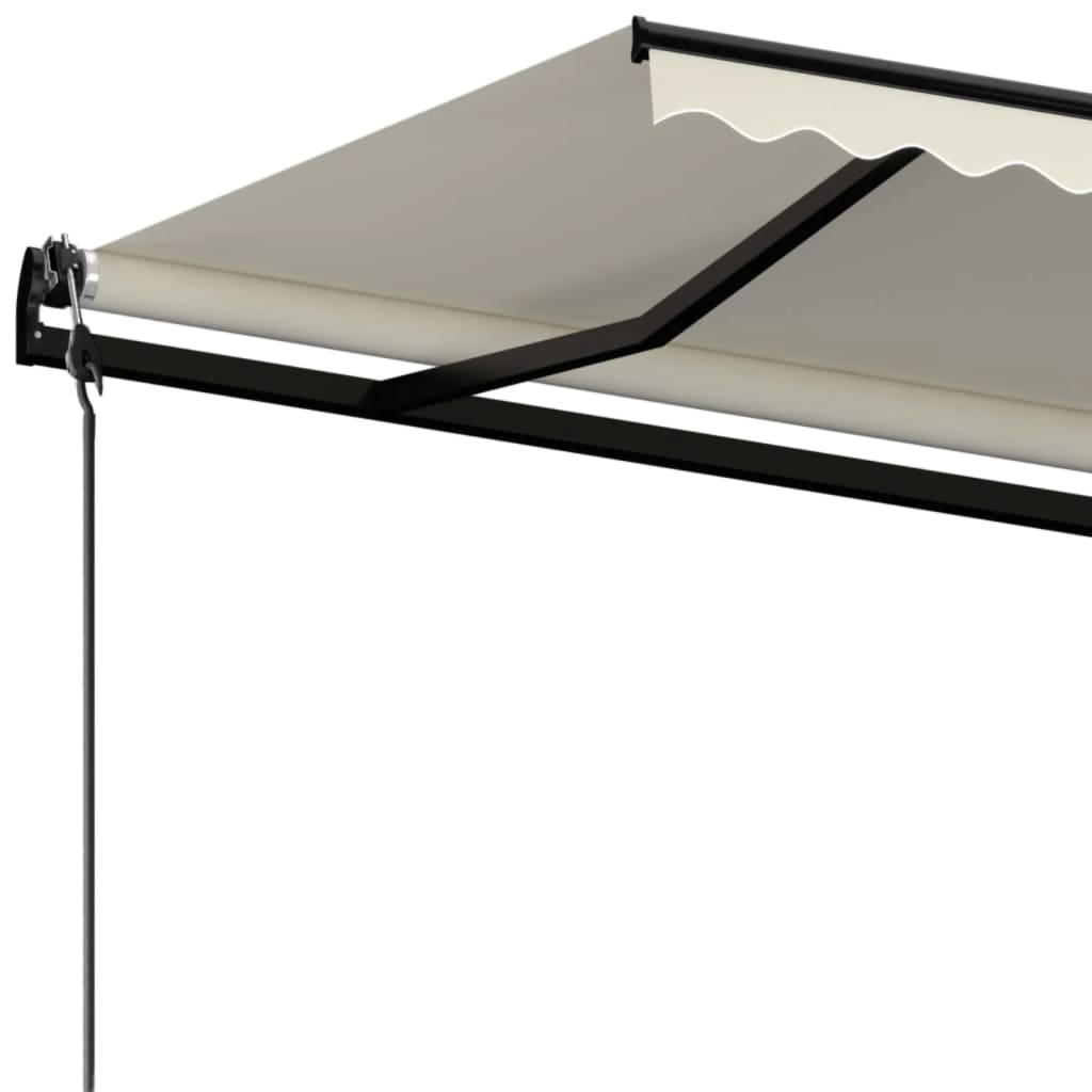 vidaXL Copertină retractabilă automat, crem, 450x350 cm