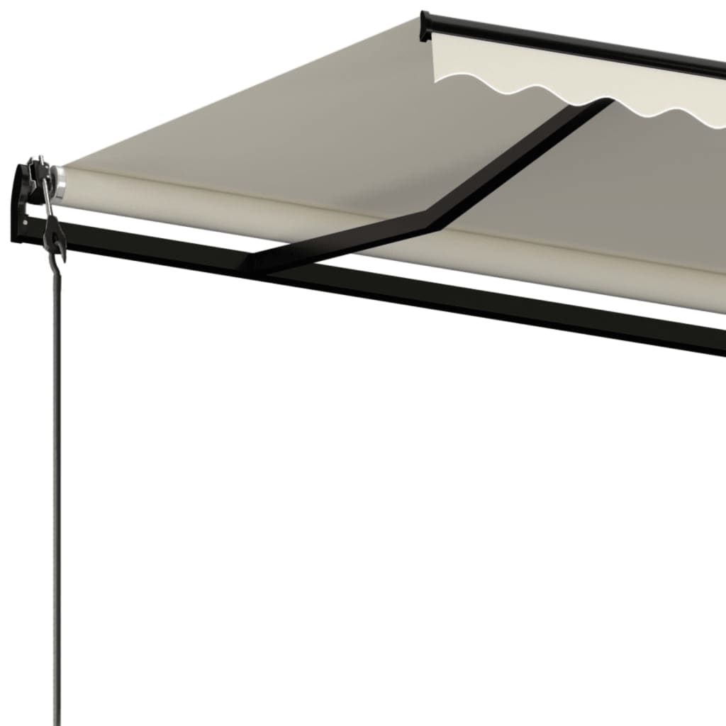 vidaXL Copertină retractabilă automat, crem, 500x350 cm
