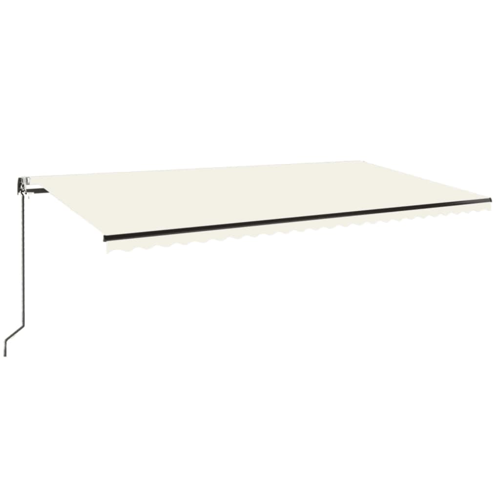 vidaXL Copertină automată cu senzor vânt & LED, crem, 600x350 cm vidaXL Copertină automată cu senzor vânt & LED, crem, 600x350 cm