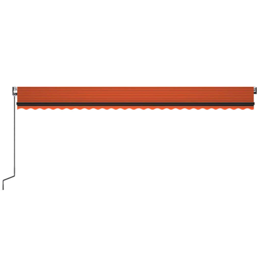 vidaXL Copertină automată cu senzor vânt & LED, oranj/maro, 600x350 cm vidaXL Copertină automată cu senzor vânt & LED, oranj/maro, 600x350 cm