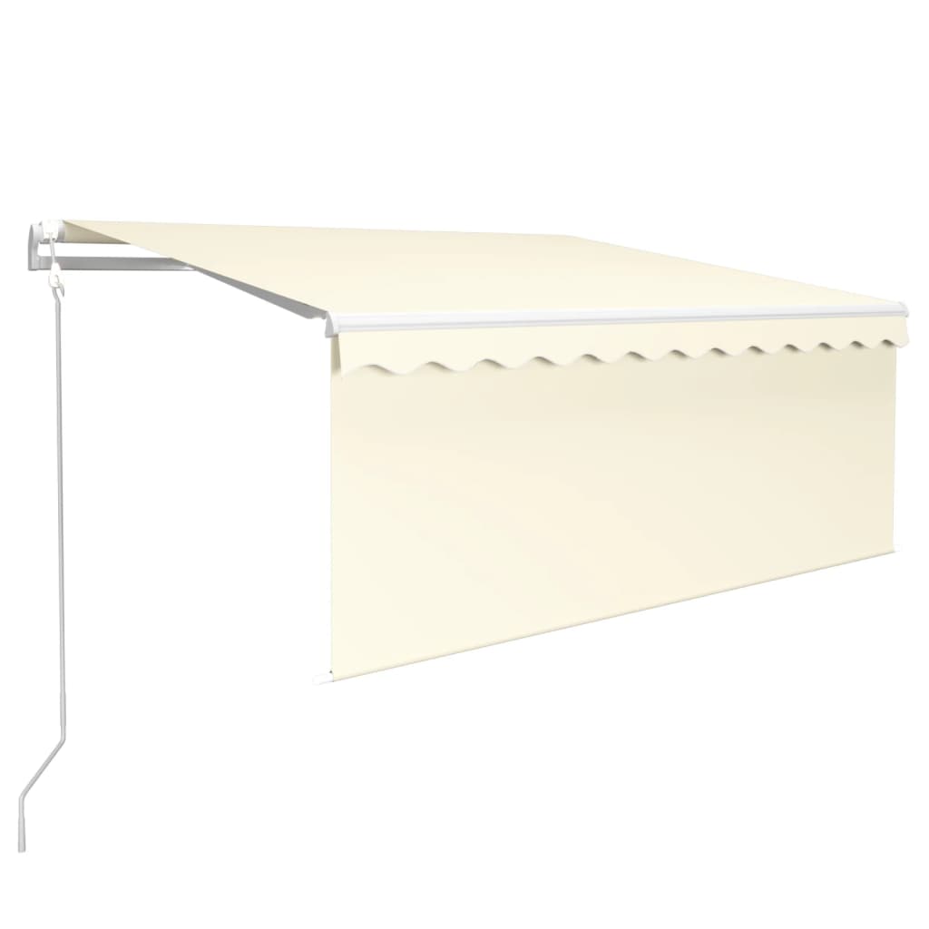 vidaXL Copertină retractabilă automat cu stor, crem, 3x2,5 m