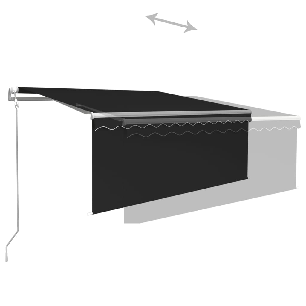 vidaXL Copertină retractabilă automat cu stor, antracit, 3x2,5 m vidaXL Copertină retractabilă automat cu stor, antracit, 3x2,5 m