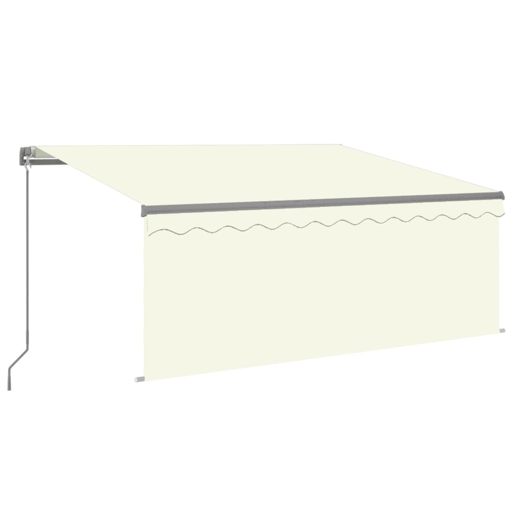 vidaXL Copertină retractabilă manual cu stor&LED, crem, 3x2,5 m vidaXL Copertină retractabilă manual cu stor&LED, crem, 3x2,5 m