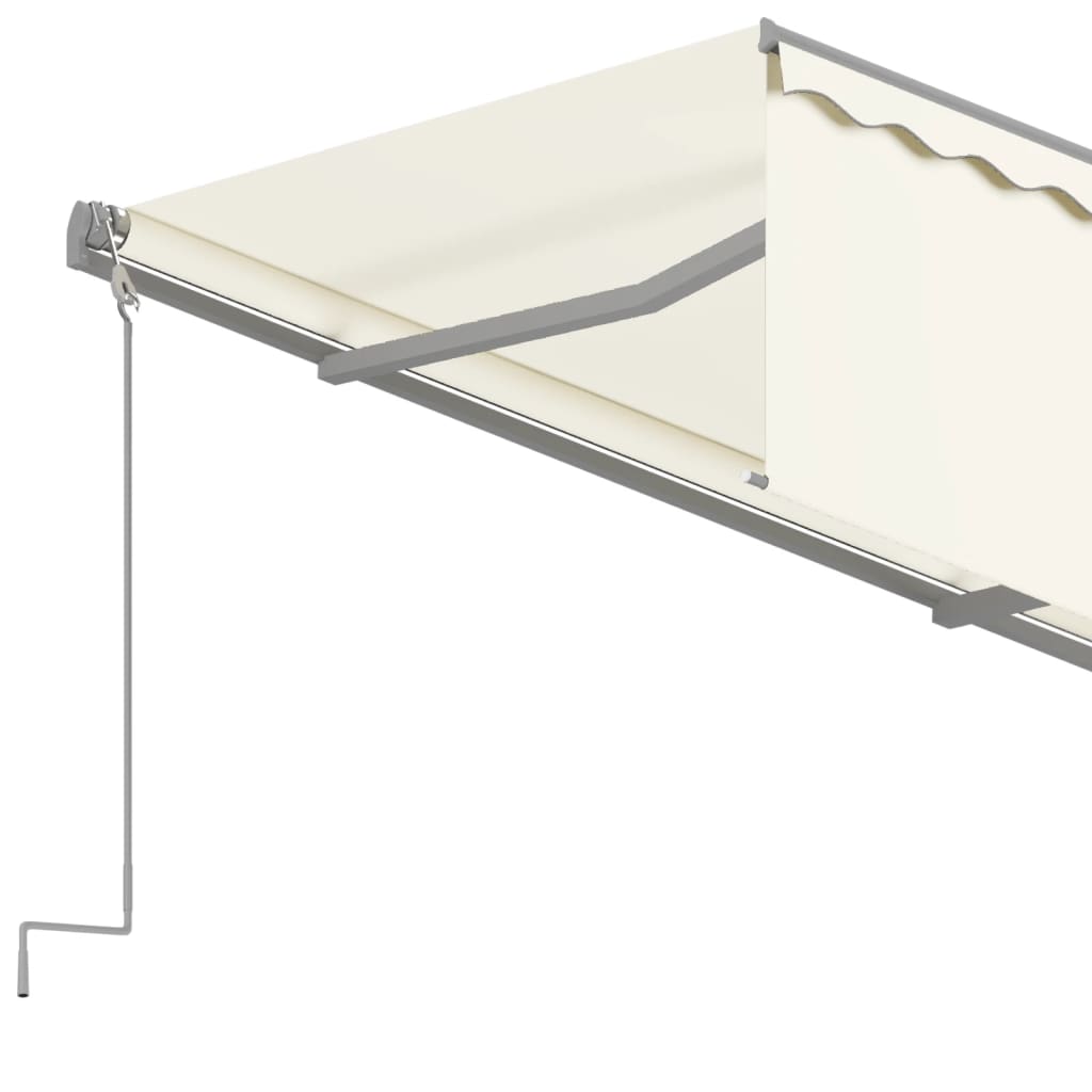 vidaXL Copertină retractabilă automat cu stor, crem, 3x2,5 m