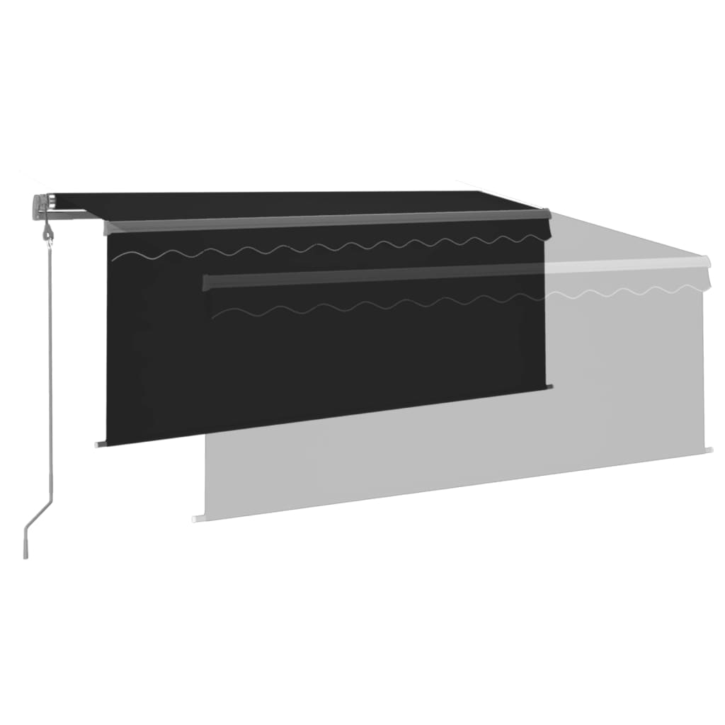 vidaXL Copertină retractabilă automat cu stor, antracit, 3x2,5 m vidaXL Copertină retractabilă automat cu stor, antracit, 3x2,5 m