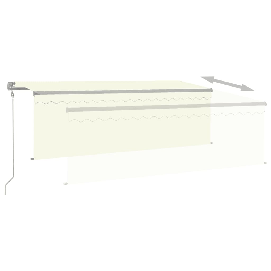 vidaXL Copertină retractabilă automat, cu stor, crem, 4x3 m vidaXL Copertină retractabilă automat, cu stor, crem, 4x3 m