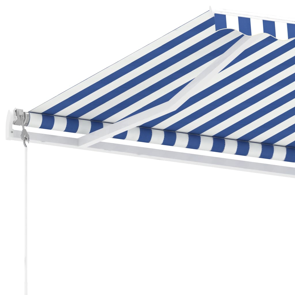 vidaXL Copertină autonomă retractabilă automat albastru&alb 300x250 cm vidaXL Copertină autonomă retractabilă automat albastru&alb 300x250 cm
