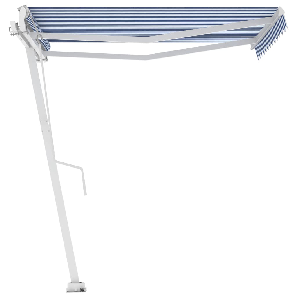 vidaXL Copertină autonomă retractabilă automat albastru&alb 300x250 cm vidaXL Copertină autonomă retractabilă automat albastru&alb 300x250 cm