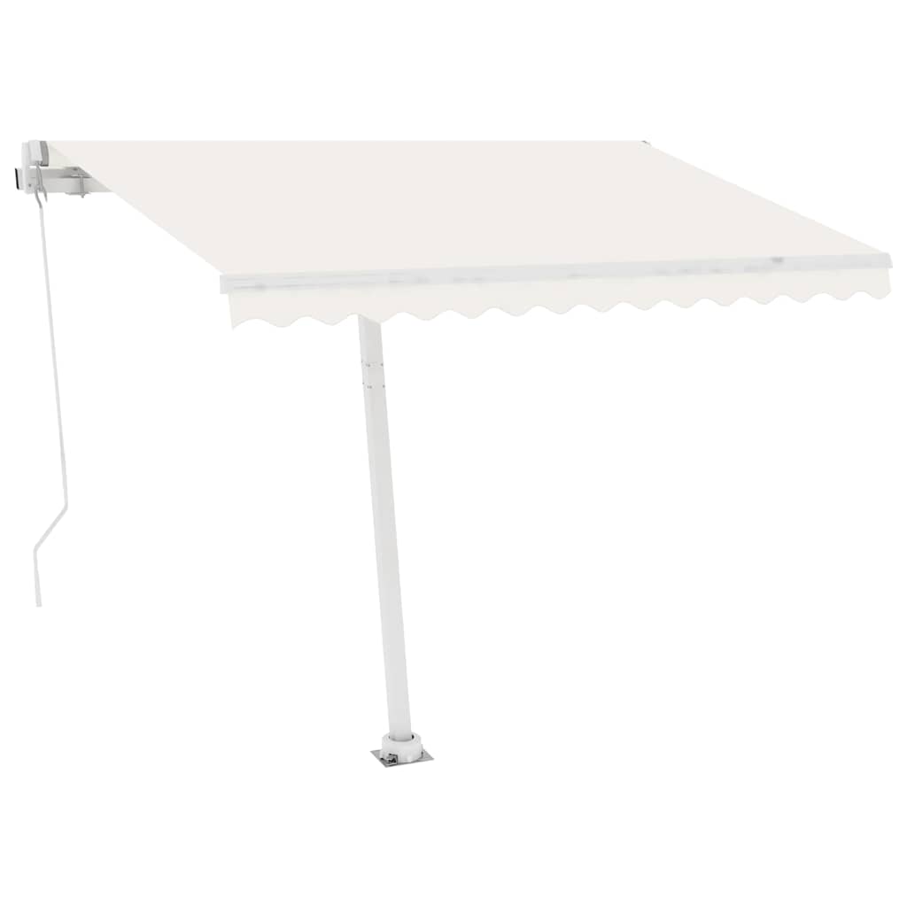 vidaXL Copertină autonomă retractabilă automat, crem, 300x250 cm vidaXL Copertină autonomă retractabilă automat, crem, 300x250 cm