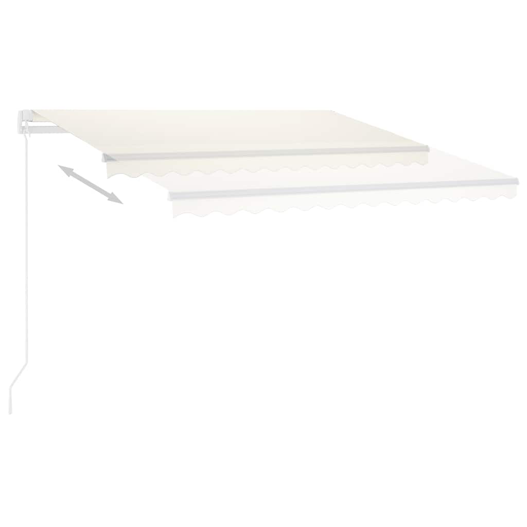 vidaXL Copertină autonomă retractabilă automat, crem, 300x250 cm vidaXL Copertină autonomă retractabilă automat, crem, 300x250 cm