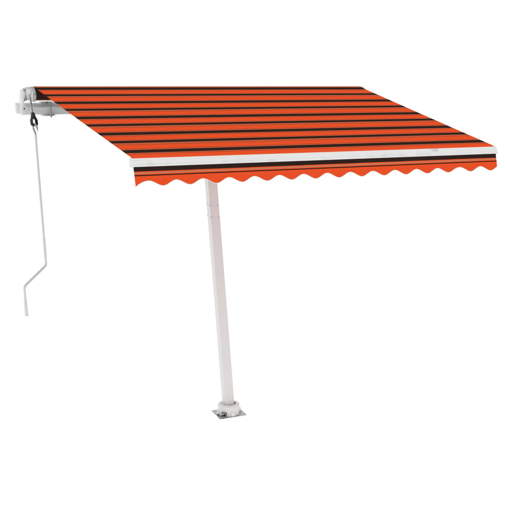 vidaXL Copertină autonomă retractabilă automat oranj&maro 300x250 cm vidaXL Copertină autonomă retractabilă automat oranj&maro 300x250 cm