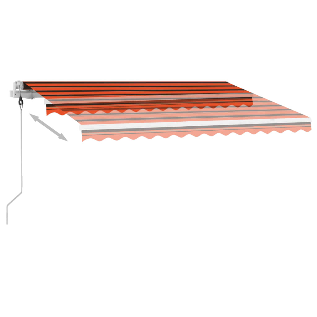 vidaXL Copertină autonomă retractabilă automat oranj&maro 300x250 cm vidaXL Copertină autonomă retractabilă automat oranj&maro 300x250 cm