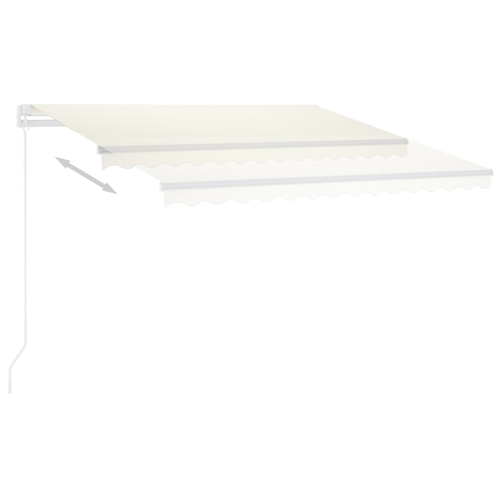 vidaXL Copertină autonomă retractabilă automat, crem, 350x250 cm vidaXL Copertină autonomă retractabilă automat, crem, 350x250 cm